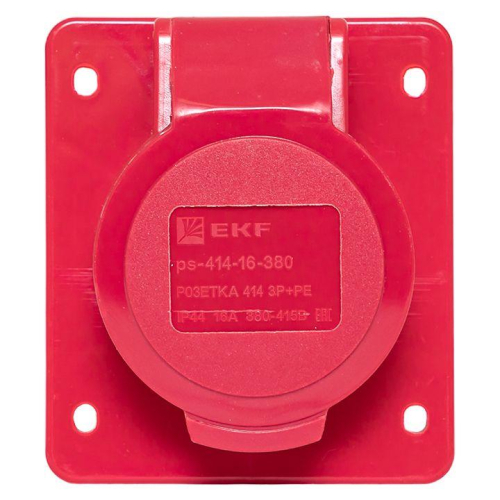 Розетка скрыт. уст. 16А 380В 3P+РЕ IP44 (414) EKF ps-414-16-380 фото 2