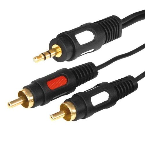 Шнур 3.5 Stereo Plug - 2RCA Plug 3М (GOLD) (уп.10шт) Rexant 17-4234 фото 3