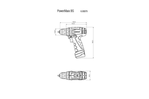 Винтоверт аккумуляторный PowerMaxx BS 10.8В 1х2.0 патрон сумка Metabo 600079500 фото 2