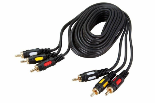 Шнур 3RCA Plug - 3RCA Plug 3м (GOLD) (уп.10шт) Rexant17-0214 фото 4