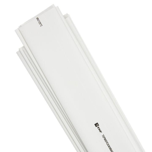 Трубка термоусадочная ТУТ нг 20/10 бел. 1м (уп.50шт) PROxima EKF tut-20-w-1m