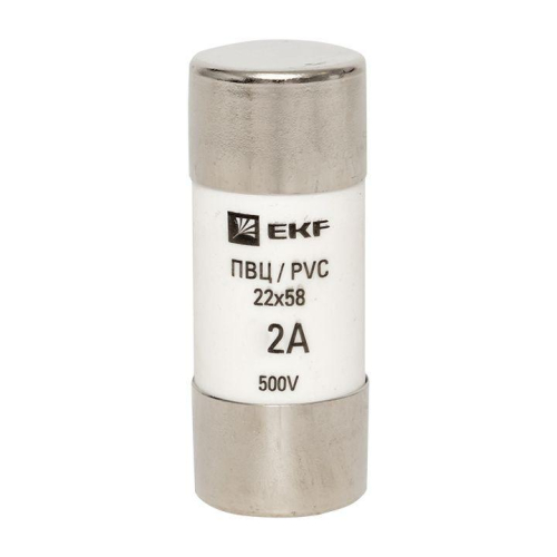Вставка плавкая цилиндрическая ПВЦ 22х58 2А EKF pvc-22x58-2 фото 2