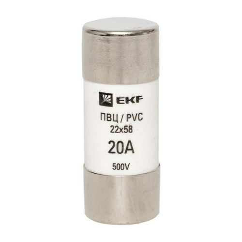 Вставка плавкая цилиндрическая ПВЦ 22х58 20А EKF pvc-22x58-20 фото 2
