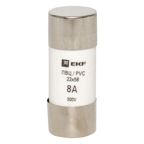 Вставка плавкая цилиндрическая ПВЦ 22х58 8А EKF pvc-22x58-8 фото 2