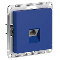 Розетка компьютерная AtlasDesign RJ45 кат. 5Е механизм аквамарин SE ATN001183