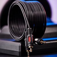 Шнур 3.5 Stereo Plug - 2RCA Plug 5м (GOLD) Rexant 17-4235