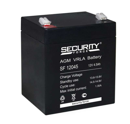 Аккумулятор 12В 4.5А.ч Security Force SF 12045