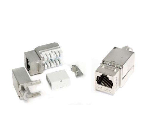 Вставка KJNE-8P8C-C5e-90-SH-F-WH RJ45(8P8C) кат. 5e экран. 110 IDC заделка с помощью NE-TOOL бел. Hyperline 46659