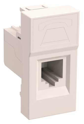 Механизм розетки информ. 1-м ПРАЙМЕР 1мод. RJ45 5еUTP IEK CKK-40D-RI1-K01