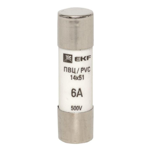 Вставка плавкая цилиндрическая ПВЦ 14х51 6А EKF pvc-14x51-6 фото 2