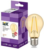 Лампа светодиодная 360° A60 11Вт шар 2700К E27 230В золото IEK LLF-A60-11-230-30-E27-CLG