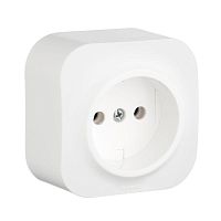 Розетка 1-м ОП Quteo 16А IP20 без заземл. бел. Leg 782210