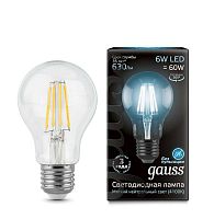 Лампа светодиодная Black Filament А60 E27 6Вт 4100К Gauss 102802206