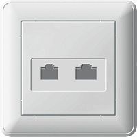 Розетка компьютерная + телеф. СП W59 бел. SchE RSI-251TK5E-18 (РСИ-251ТК5Е-18)
