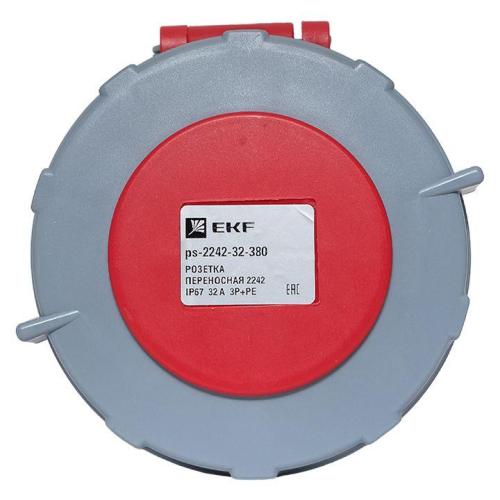 Розетка переносная 2242 3Р+РЕ 32А 380В IP67 PROxima EKF ps-2242-32-380 фото 2