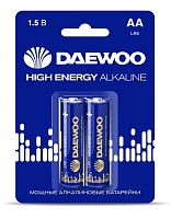 Элемент питания алкалиновый AA/LR6 1.5В High Energy Alkaline 2021 BL-2 (уп.2шт) DAEWOO 5030299