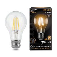 Лампа светодиодная Black Filament A60 E27 8Вт 2700К Gauss 102802108
