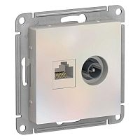 Механизм розетки компьютерной 2-м AtlasDesign RJ45 кат.5E+TV жемчуг SchE ATN000489