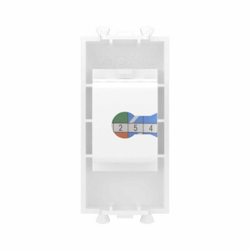 Розетка телефонная 1мод. Avanti "Белое облако" RJ12 без шторок модульная механизм DKC 4400611 фото 4
