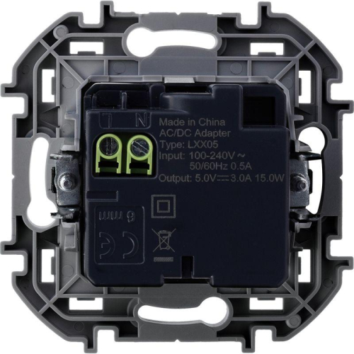 Устройство зарядное Inspiria с 2-мя USB разьемами A и C 240В / 5В 3000мА алюм. Leg 673762 фото 2
