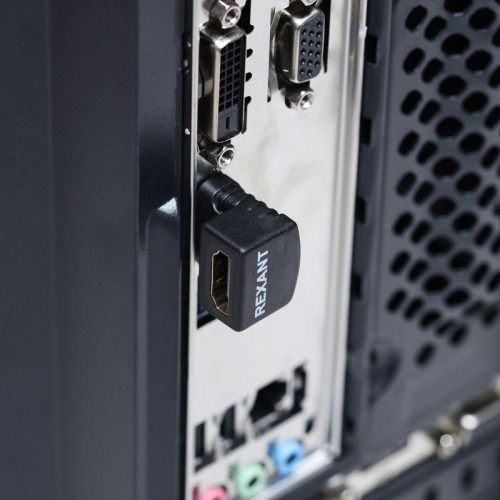 Переходник штекер HDMI - гнездо HDMI угловой Rexant 17-6805 фото 2