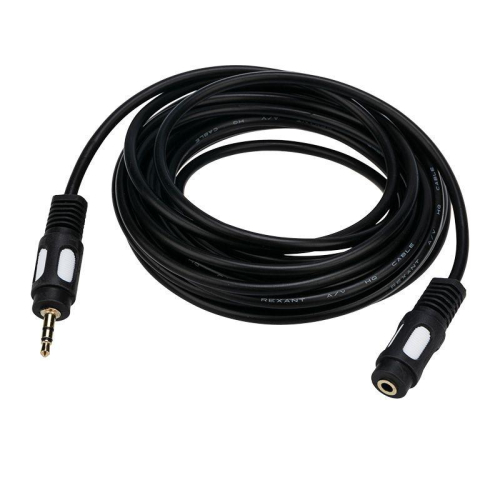 Шнур 3.5 Stereo Plug - 3.5 Stereo Jack 5м (GOLD) Rexant 17-4016 фото 3