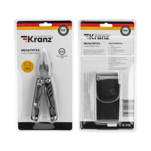 Мультитул 14 в 1 155мм Kranz KR-12-4947-2 фото 7