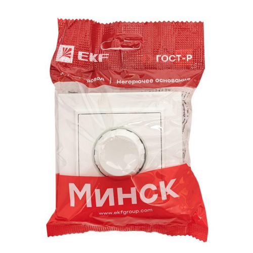 Светорегулятор СП Минск 600Вт 220В бел. Basic EKF ERD06-101-10 фото 4