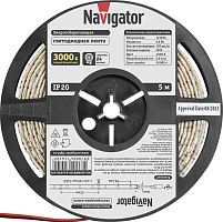 Лента светодиодная 71 410 NLS-3528WW120-9.6 IP20 12B R5 9.6Вт/м (уп.5м) Navigator 71410