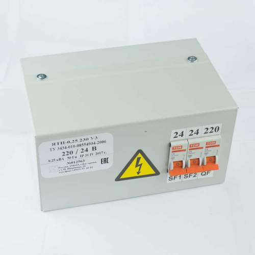 Ящик с понижающим трансформатором ЯТП 0.25 220/12В (3 авт. выкл.) Кострома ОС0000002359 фото 5