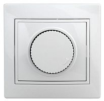 Светорегулятор СП Plano 1-401-01 поворотный 600Вт 230В IP20 бел. Intro Б0027623