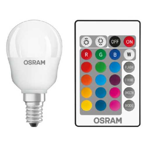 Лампа светодиодная LED STAR+ DIM с пультом P 25 4.5W/827 шар 4.5Вт 2700К тепл. бел. E14 250лм 220-240В мат. пласт. OSRAM 4058075045712 фото 2