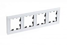 Рамка 4-м AtlasDesign Nature стекло бел. SchE ATN320104