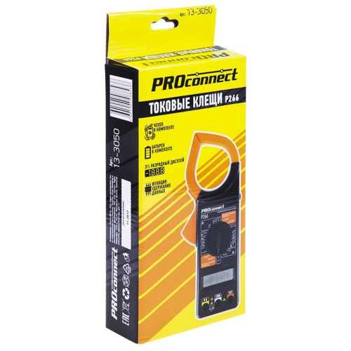 Клещи токовые P266 PROCONNECT 13-3050 фото 3