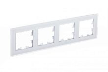 Рамка 4-м AtlasDesign Nature мат. стекло бел. SchE ATN330104