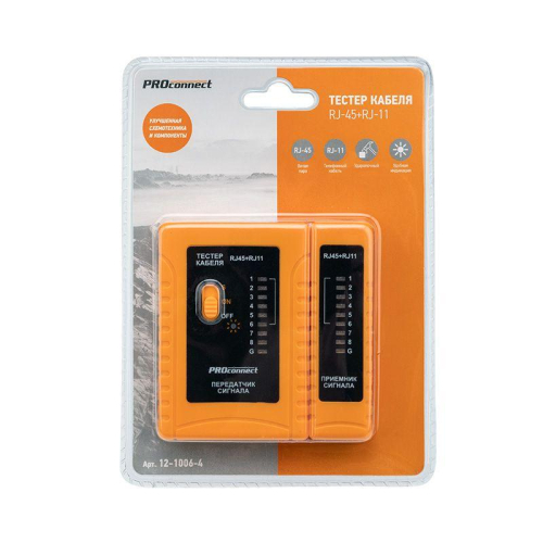 Тестер кабеля RJ45+RJ11 HT-C004 PROCONNECT 12-1006-4 фото 2