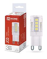 Лампа светодиодная LED-JCD 3Вт 4000К нейтр. бел. G9 290лм 230В IN HOME 4690612036267
