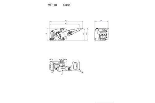 Штроборез MFE 40 1900Вт 40мм кейс Metabo 604040510 фото 2