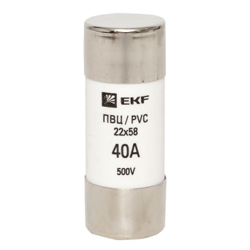 Вставка плавкая цилиндрическая ПВЦ 22х58 40А EKF pvc-22x58-40 фото 2