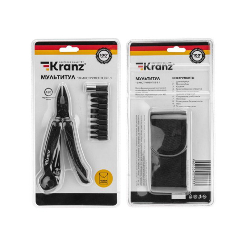 Мультитул 10 в 1 155мм Kranz KR-12-4945-2 фото 7