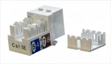 Вставка Keystone Jack RJ-45(8P8C) категория 5e KJ9-8P8C-C5e-90-WH бел. Hyperline 432595