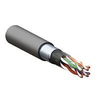Кабель витая пара F/UTP кат.5e 4 пары solid внешний 24AWG LDPE черн. TERACOM PRO PRO EKF TRP-5EFTP-04PE-BK-OUT3