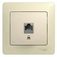 Механизм розетки комп. 1-м СП Glossa RJ45 беж. SchE GSL000281K