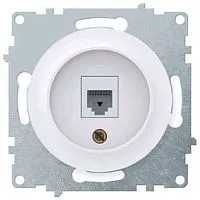 Механизм розетки комп. 1-м СП Florence 1xRJ45 кат.5e бел. 1E20701300 OneKeyElectro 2172770
