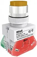 Выключатель кнопочный LED ABFP ВК-22 d22мм 220В с фиксацией желт. DEKraft 25138DEK
