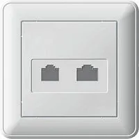 Розетка компьютерная + телеф. СП W59 бел. SchE RSI-251TK5E-18 (РСИ-251ТК5Е-18)