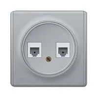 Механизм розетки комп. + телеф.2-м СП Florence RJ11/RJ45 кат.5e сер. 1E20801302 OneKeyElectro 2172840