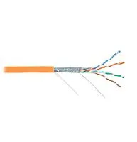 Кабель F/UTP 4 пары кат.5e (класс D) тест по ISO/IEC 100МГц ож BC (чистая медь) 24AWG (0.50мм) внутр. LSZH нг(А)-HFLTx оран. (уп.305м) NIKOLAN NKL 4200C-OR
