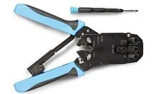 Инструмент HT-200AR обжимной для RJ50 RJ45 RJ12 RJ11 (10P10C; 8P8C типа AMP; 6P6C; 4P4C) профессиональн. с храп. механизм. Hyperline 35548