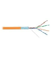 Кабель F/UTP кат.5E (класс D) 4 пары 24 AWG (0.511мм) тест по ISO/IEC 100МГц ОЖ BC чистая медь внутр. LSZH нг(А)-HFLTx оранж. (уп.305м) NIKOLAN NKL 9200C-OR